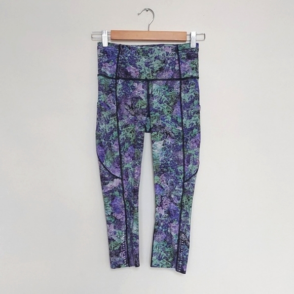Lululemon fast & free crop II nulux 19" vivid vision - Picture 5 of 16